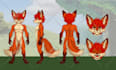 draw furry reference sheet and fursona character design