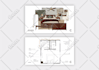 interior design mood board, space planning and shopping list
