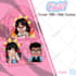 make a cute chibi cartoon illustration,with pet or couple