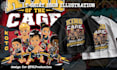 do graphic t shirt design in cartoon illustration for clothing