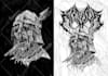 make illustration, horror, dark, and metal band artwork