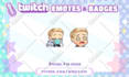 draw cute custom emotes,sub badges,stickers for twitch, discord, kick stream