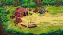 make pixel art scene or background