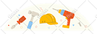 create a unique custom vector illustration in flat style