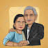 create professional caricatures for couples or wedding gift