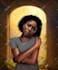 create beautiful african american character illustration
