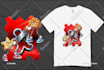 create custom tshirt design clothing brand illustration for your brand or band