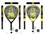 do padel rackets desings with you colors and design