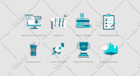 design custom flat icons for your website, app, or brand