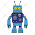 draw vintage robot characters for you