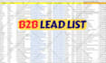 b2b lead generation, targeted prospect email list building and linkedin leads