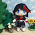 make a cute plush doll using felt fabric with sewing eyes