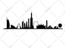 draw  cityscape landmark city skyline or silhouette  in 24 hours