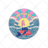 draw unique psychedelic vintage illustration