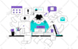 draw vector illustration and icons for web or mobile app