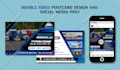 design transport logistic shipping and trucking flyer