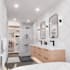 create modern bathroom interior design with realistic render