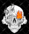 create dark art skull for your brand or band