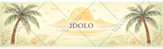 design print ready wall art, mural and decal vector