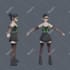 create stylized retro ps1 and ps2 low poly characters