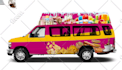 do food truck wrap, trailerwrap, car wrap ,van wrap , bus wrap ,boat wrap more