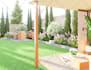 do backyard landscape design, pool, fireplace and garden design
