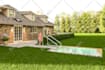 do landscape, front, backyard, pool, patio 3d design and render
