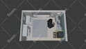 create 3d interior cozy isometric room for game