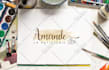 design a feminine hand draw watercolor logo for your brand