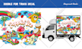 create collage of vector hand drawn doodles illustration