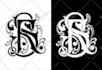 make awesome vintage victorian initials monogram
