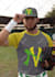 create a baseball style monogram logo interlocking letters