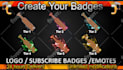 design twitch emotes twitch badges  twitch sub badges