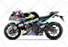 design a cool wrap decal sticker frame for motorcycle