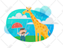 create beautiful vector illustration for a kids book