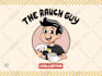 design hand drawn cartoon mascot logo in vintage style