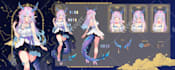 draw anime character sheet for you