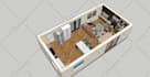 do custom 3d kitchen design with layout and rendering