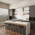 design kitchen interior in 3d and render