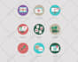 design custom flat icons for your website, app, or brand