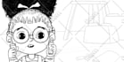 draw black children book illustration