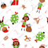 create baby and kids seamless pattern designs in vector