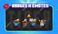 draw custom cute youtube loyalty badges and twitch emotes
