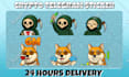 design crypto stickers for telegram or discord in 24 hours
