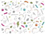 create hand drawn icons, doodle illustration