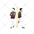 make muslim flat illustration and islamic graphic