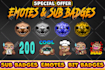design twitch emotes, twitch badges, twitch sub badges