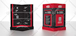 design creative 3d product display gondola and counter top
