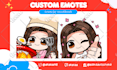 draw cute twitch emotes, animated emotes and sub badges