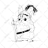 draw any custom black and white hand drawn line art illustration